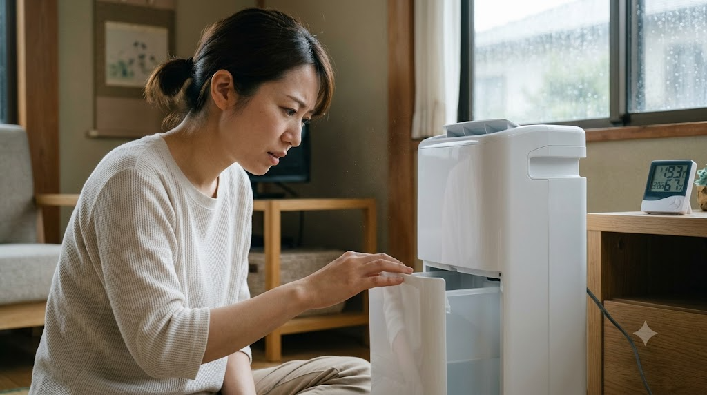 除湿機に水がたまらない原因と試したい対策のイメージ画像