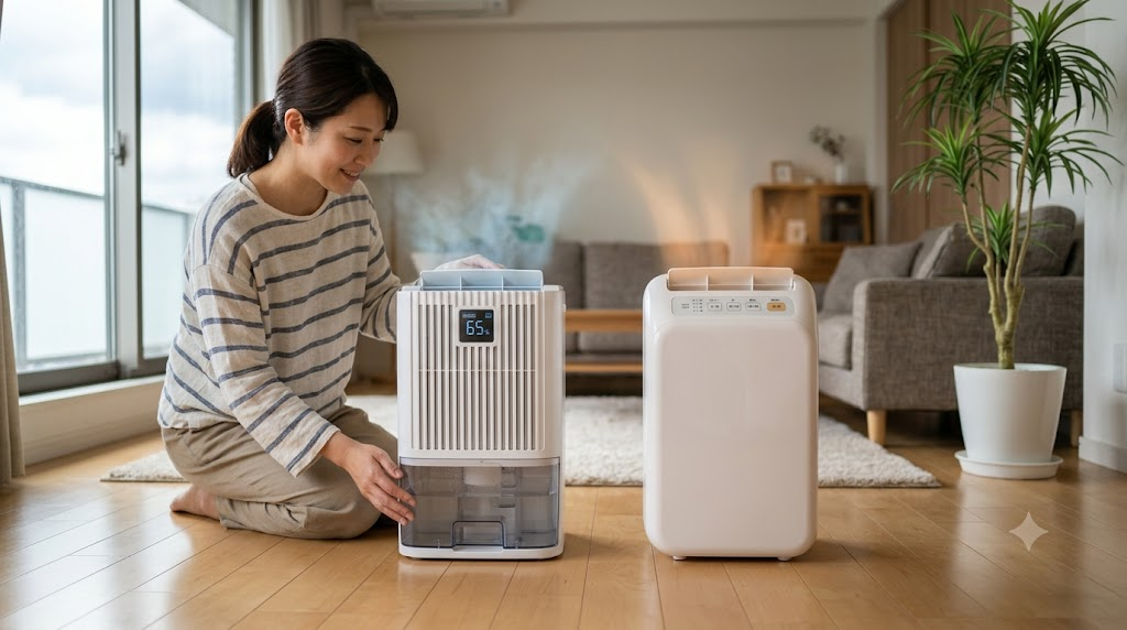 除湿機のコンプレッサー式とデシカント式の違いを徹底比較のイメージ画像