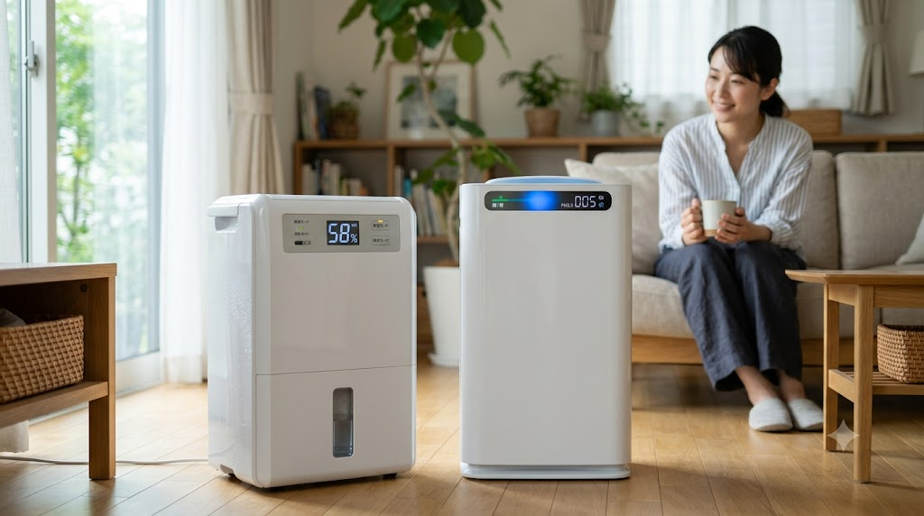 除湿機と空気清浄機の違いとは?目的別の正しい選び方のイメージ画像