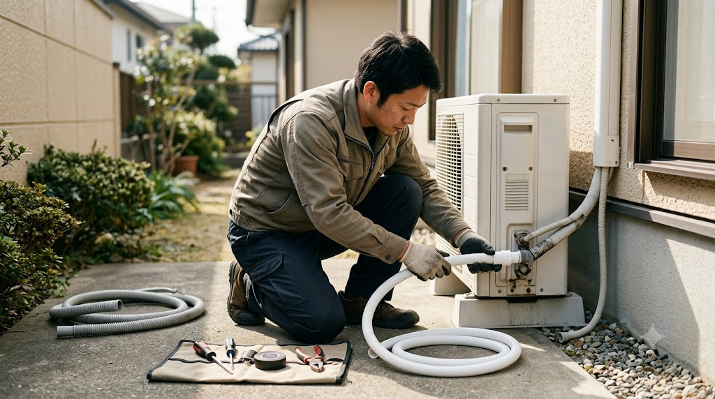 失敗しない!エアコンのドレンホース交換を自分で行う手順のイメージ画像