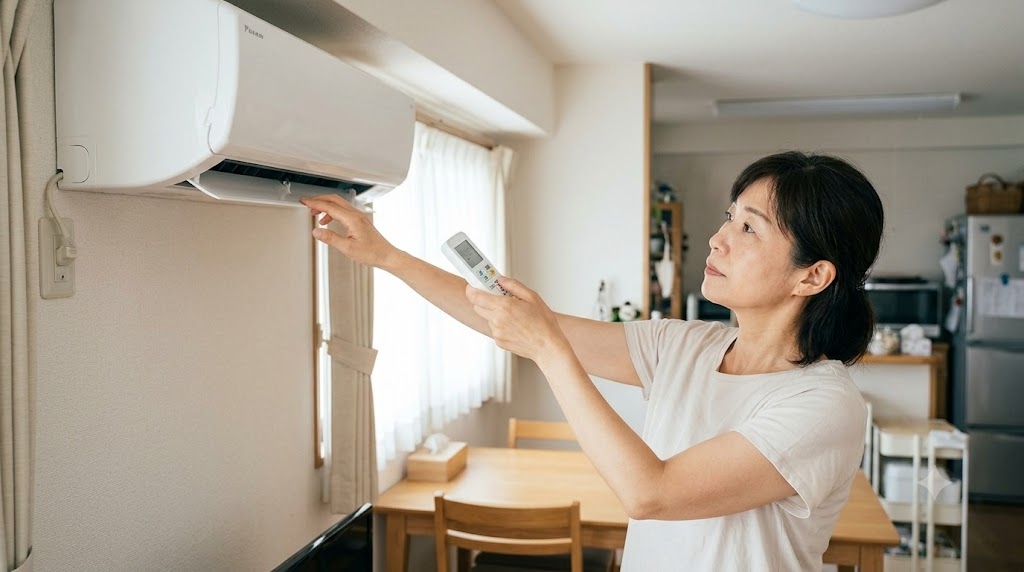 エアコンが冷えないときの対策と自分でできる設定を表すイメージ画像
