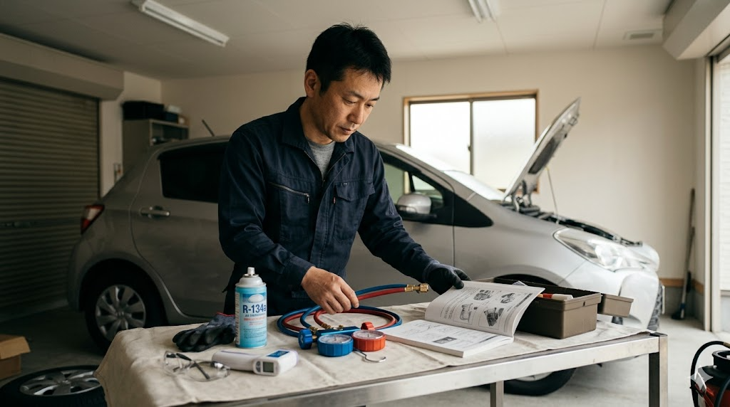 車の作業に必要なものを確認を表すイメージ画像