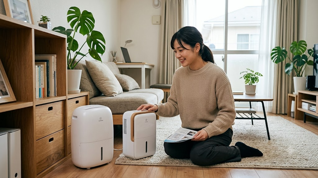 一人暮らしの部屋に合うコンパクトな選び方を表すイメージ画像