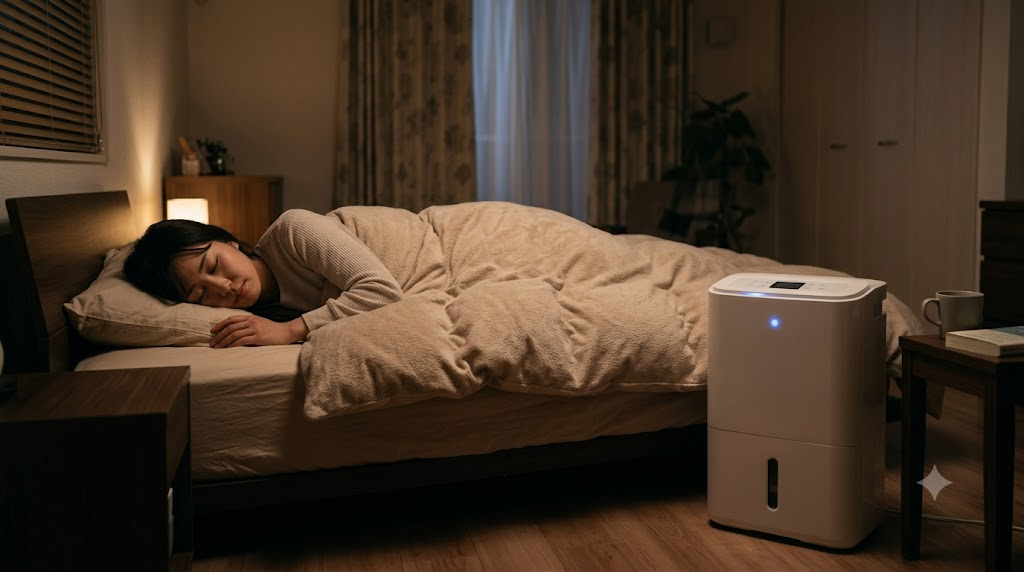 就寝中や寝る時の使い方と注意点を表すイメージ画像