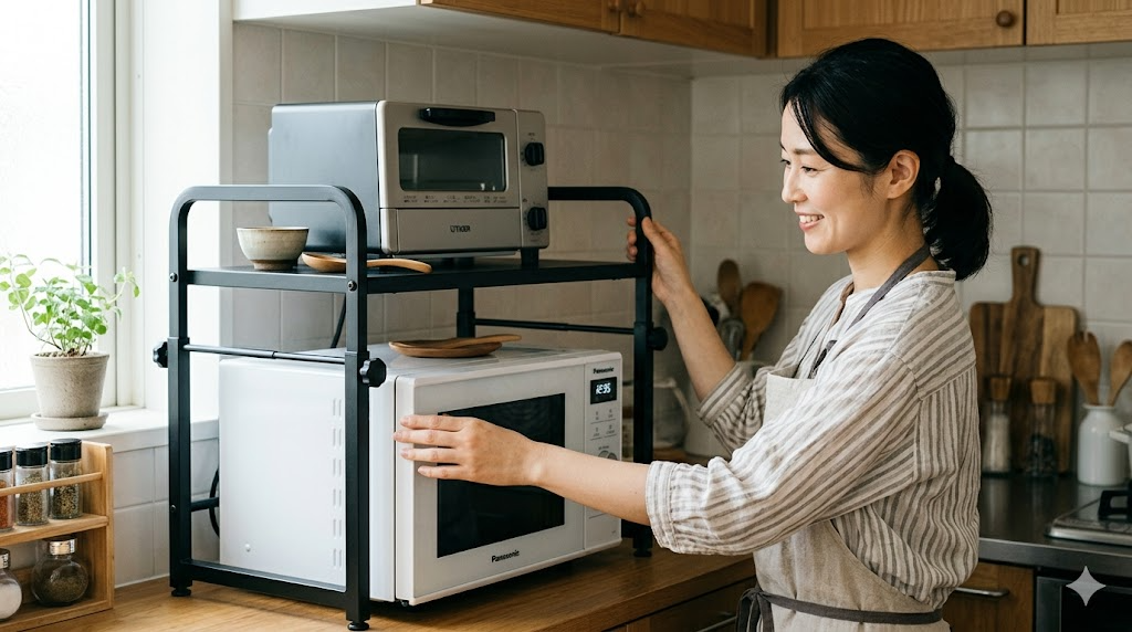 サイズ調整できるおすすめの棚を表すイメージ画像