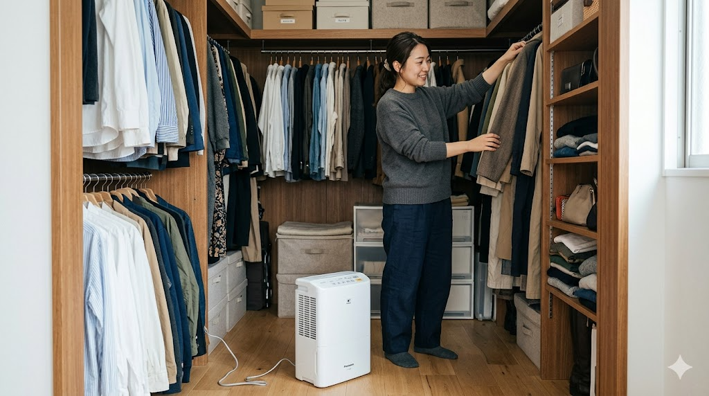 クローゼットや押入れの湿気対策を表すイメージ画像