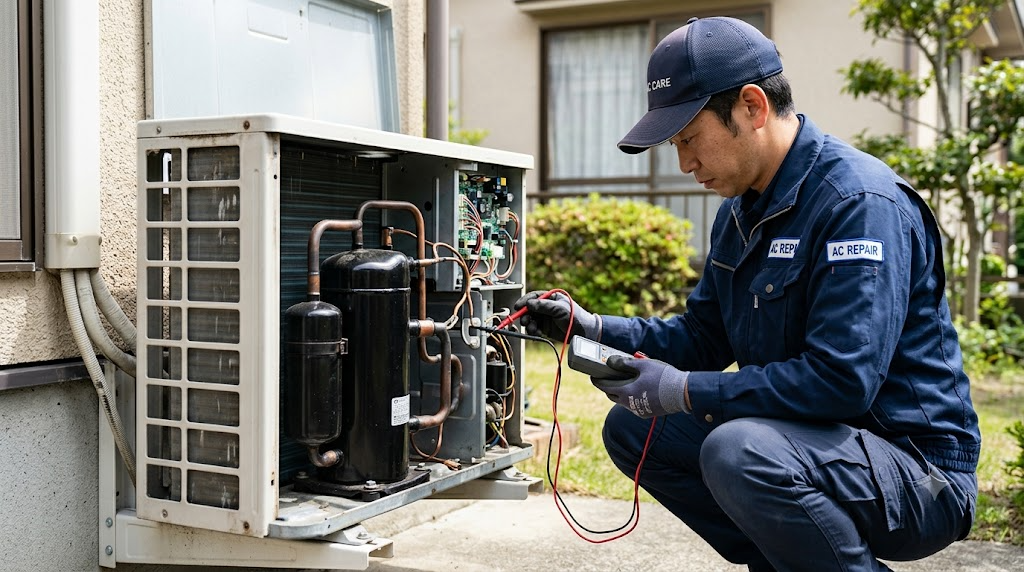 コンプレッサーやセンサーの故障は修理を依頼を表すイメージ画像