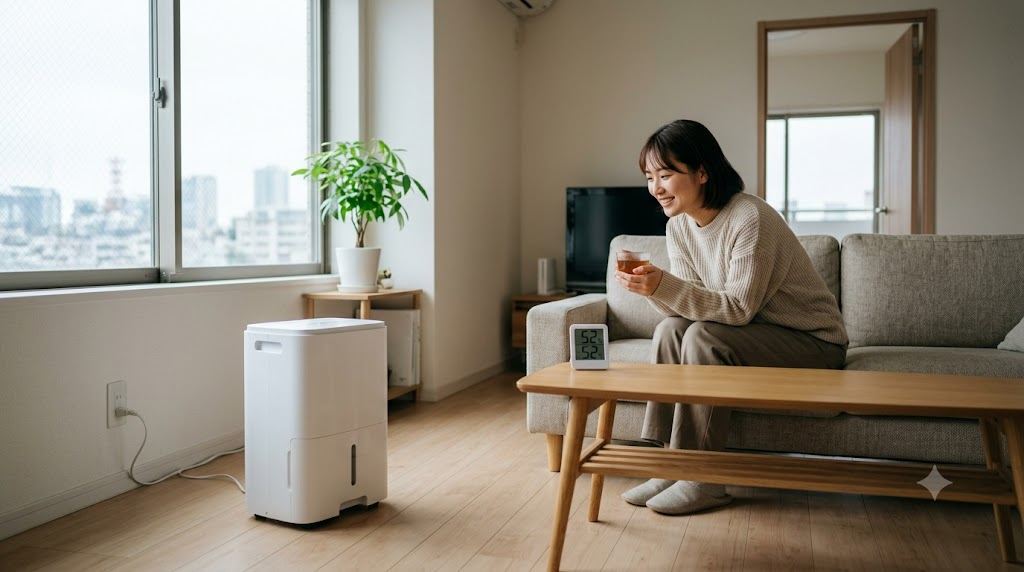 除湿機のつけっぱなしを安全に行うまとめを表すイメージ画像