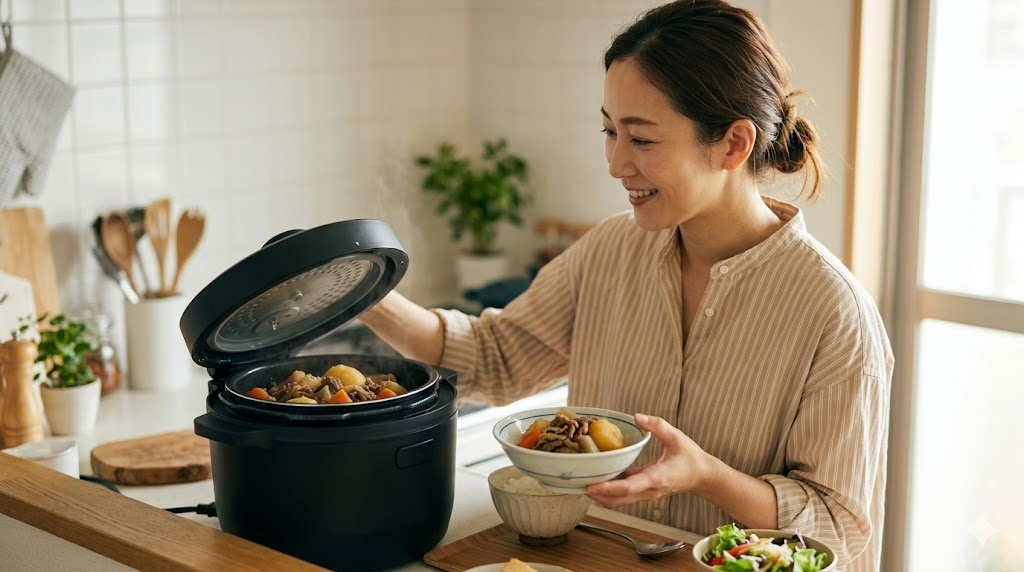 アイリスオオヤマの電気圧力鍋の口コミ総評を表すイメージ画像