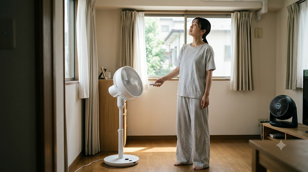 扇風機は代わりとして使えるのかを表すイメージ画像