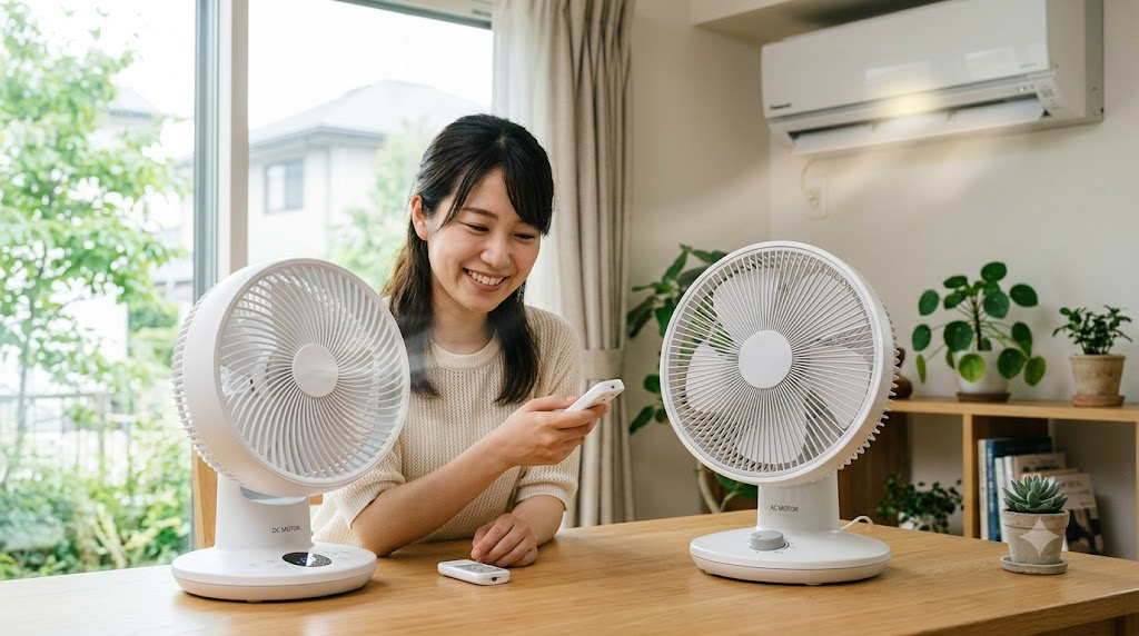 DCモーターとACモーターの比較を表すイメージ画像